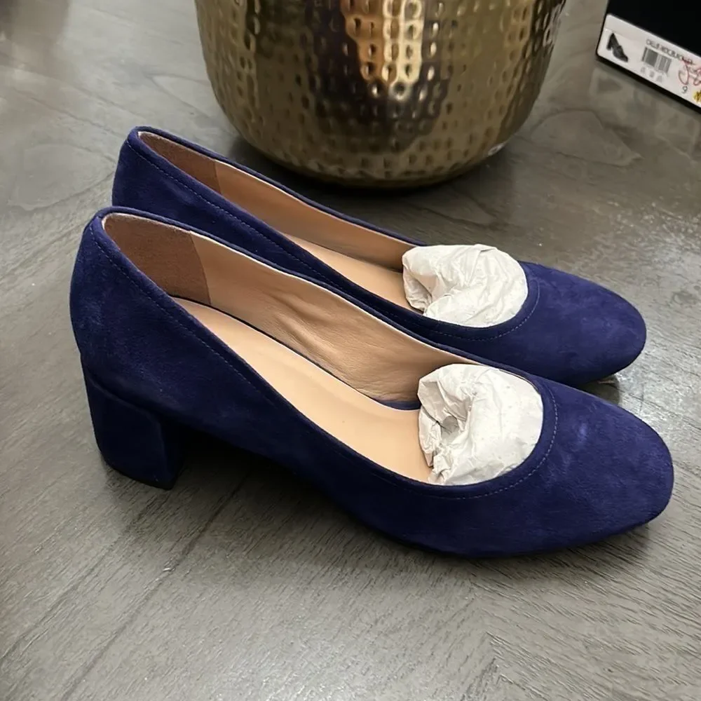 27 EDIT Naturalizer Rebecca Suede Block Heel Pumps (Wide)